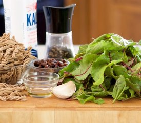 Pasta with Beet Greens and Raisins