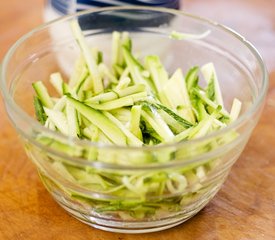 Korean Seasoned Vegetables and Noodles with Spicy Sauce