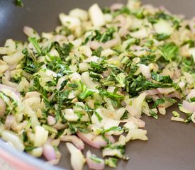 Korean Seasoned Vegetables and Noodles with Spicy Sauce