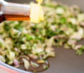 Korean Seasoned Vegetables and Noodles with Spicy Sauce