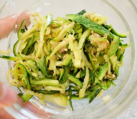 Korean Seasoned Vegetables and Noodles with Spicy Sauce