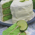 Three Layer Tropical Lime Cake