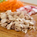 Shred the leftover turkey or chicken breast.