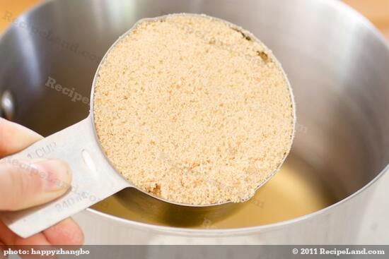Add the brown sugar or granulated sugar.