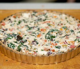 Mediterranean Chard, Feta and Olive Tart