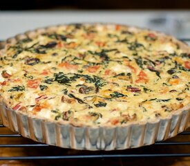 Mediterranean Chard, Feta and Olive Tart