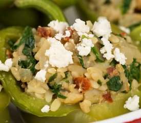 Greek Orzo Stuffed Peppers