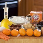 These are the ingredients we need to make the cake.