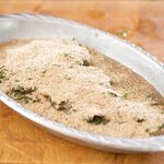 Sprinkle with 1/2 cup of bread crumbs.