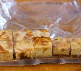 Grilled Tofu in a Soy, Ginger and Orange Marinade