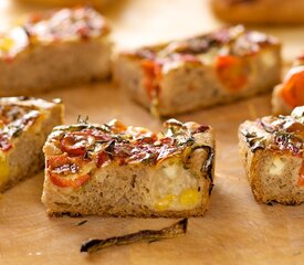 Roasted Pepper, Chili, Cherry Tomato and Mozzarella Focaccia