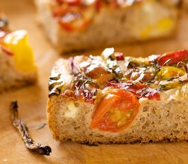 Roasted Pepper, Chili, Cherry Tomato and Mozzarella Focaccia