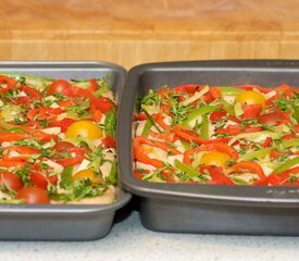 Roasted Pepper, Chili, Cherry Tomato and Mozzarella Focaccia