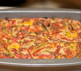 Roasted Pepper, Chili, Cherry Tomato and Mozzarella Focaccia