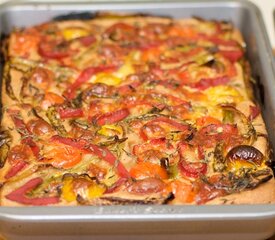 Roasted Pepper, Chili, Cherry Tomato and Mozzarella Focaccia