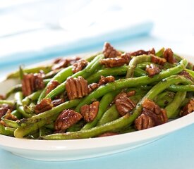 Skillet Green Beans with Toasted Butter-Maple Pecans