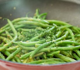 Skillet Green Beans with Toasted Butter-Maple Pecans