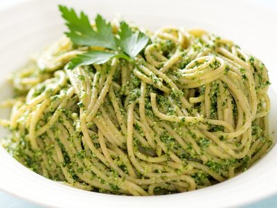 Arugula, Parsley and Ricotta Pesto with Pasta