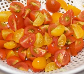 Quinoa, Toasted Corn and Cherry Tomato Salad with Toasted Walnuts and Feta