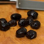 Here I used oil cured black olives.