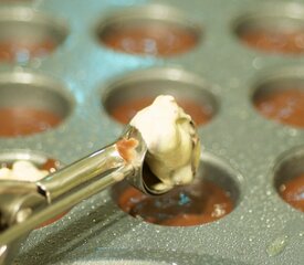 Chocolate-Bottom Mini-Cupcakes