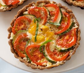 Cheesy Tomato and Zucchini Mini Tarts