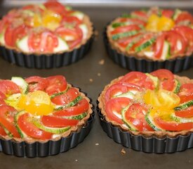 Cheesy Tomato and Zucchini Mini Tarts