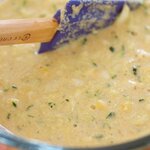 Pour liquid into dry ingredients and stir until evenly moistened. 