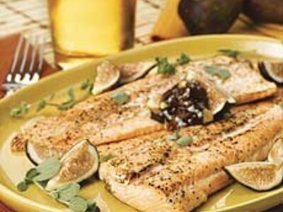 Wood-Grilled Trout with Mission Fig Compound Butter