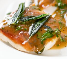 Chicken Saltimbocca (Chicken Cutlets with Prosciutto and Sage)