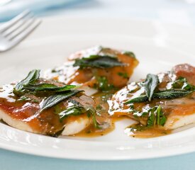 Chicken Saltimbocca (Chicken Cutlets with Prosciutto and Sage)