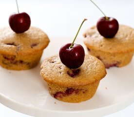 Moist Cherry Ricotta Muffins