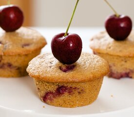 Moist Cherry Ricotta Muffins