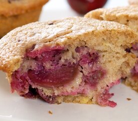 Moist Cherry Ricotta Muffins