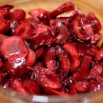 Slice or chop the pitted cherries.