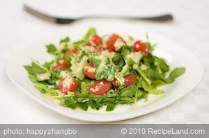Arugula Salad With Lemon Parmesan Dressing recipe