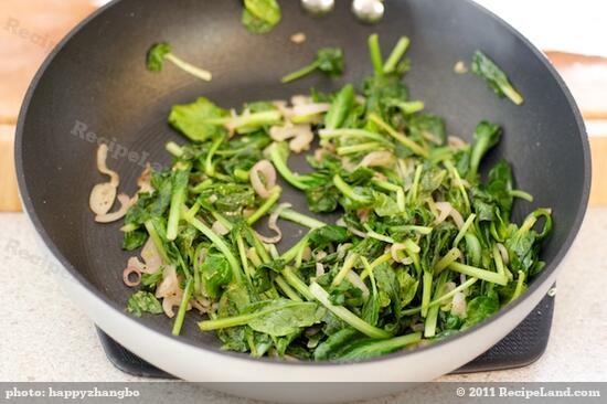 Cook until the spinach is wilted but still bright green, 2 to 3 minutes. 