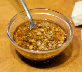 Stir-fry Tatsoi, Crusty Tofu with Asian Sweet-Sour Sauce