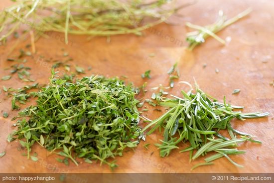 Remove the leaves from the stem, finely chop them and add into a large bowl.