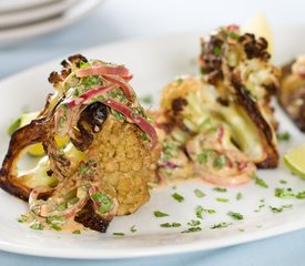 Roasted Cauliflower with Curry Yogurt Sauce