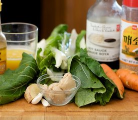 Bok Choy, Carrot and Mushroom Stir-Fry with Sesame Orange Sauce