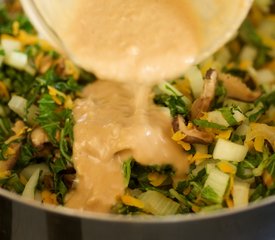 Bok Choy, Carrot and Mushroom Stir-Fry with Sesame Orange Sauce