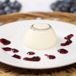 Pannacotta with Blueberry Coulis
