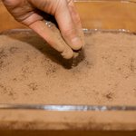 Sprinkle the cocoa-sugar mixture evenly over the batter