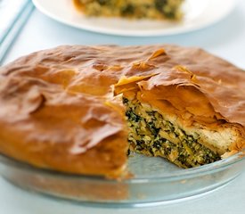 Chard, Kale and Cheddar Phyllo Pie