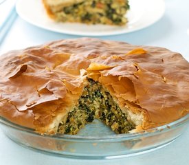 Chard, Kale and Cheddar Phyllo Pie