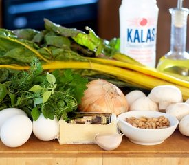 Chard, Kale and Cheddar Phyllo Pie