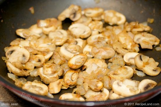 and cook for 6 to 8 minutes, until the mushrooms start becoming brown, and part of the moisture has been evaporated. 