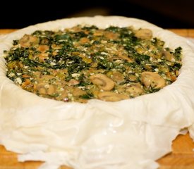 Chard, Kale and Cheddar Phyllo Pie