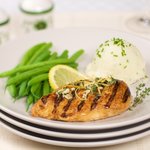 Grilled Lemon Pepper Chicken Breasts with Thyme Gremolata